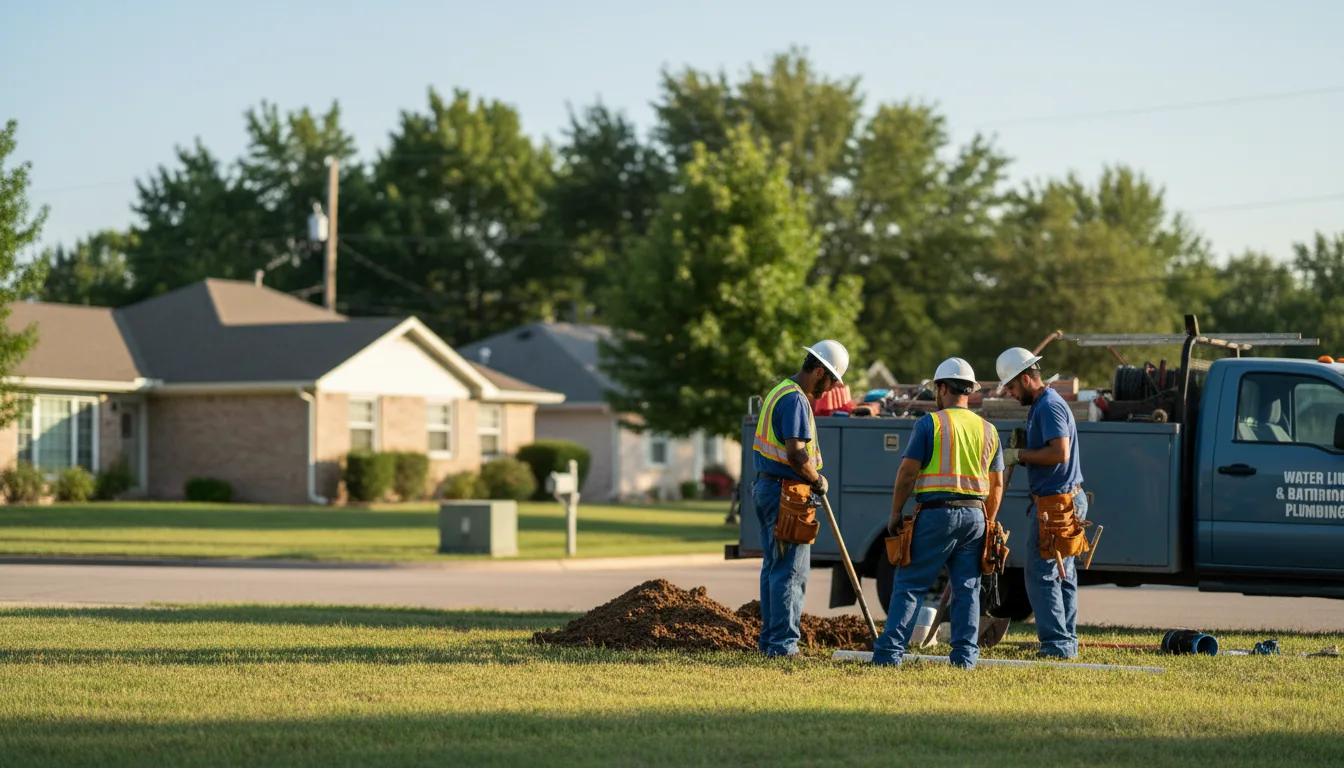 Residential water line and bathroom plumbing service in Southside, TN